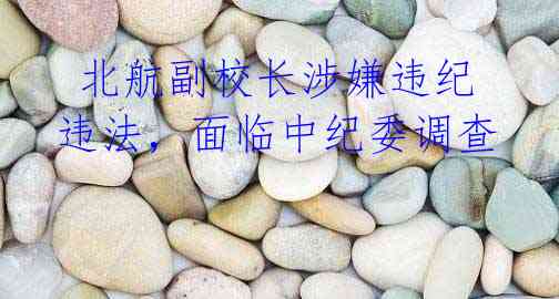  北航副校长涉嫌违纪违法，面临中纪委调查