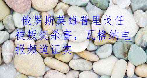  俄罗斯英雄普里戈任被叛徒杀害，瓦格纳电报频道证实