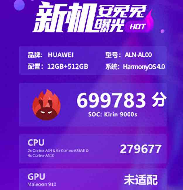 最新曝光事件 Mate60Pro CPU跑分高于骁龙888