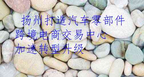  扬州打造汽车零部件跨境电商交易中心 加速转型升级
