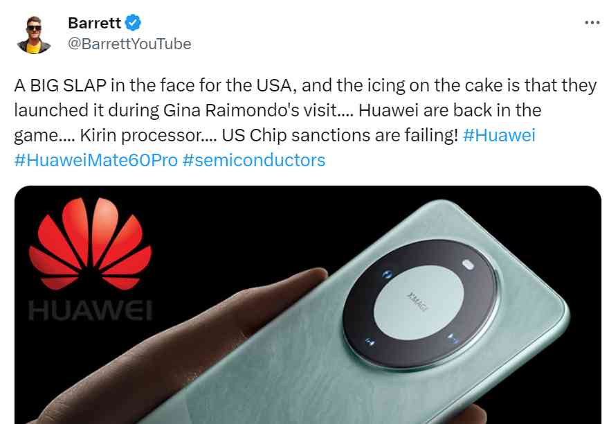  华为Mate 60系列预售引发外媒热议，美国制裁难奏效
