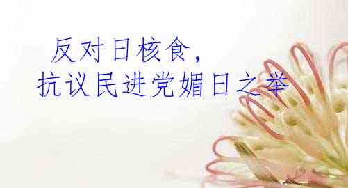  反对日核食, 抗议民进党媚日之举