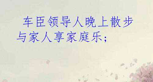  车臣领导人晚上散步与家人享家庭乐; 