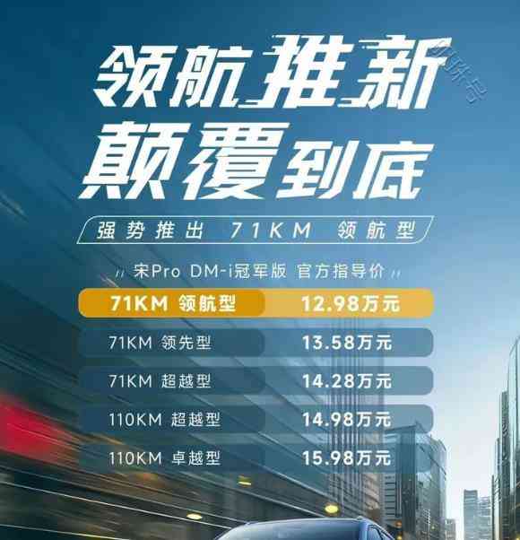  比亚迪宋ProDM-i冠军版：超值迎接中秋国庆双节！
