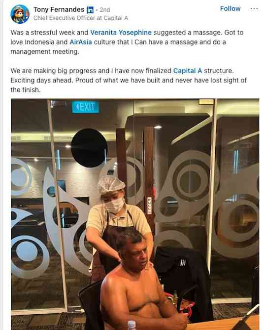  亚航CEO疯狂自拍 这优越享受恐怕不合时宜