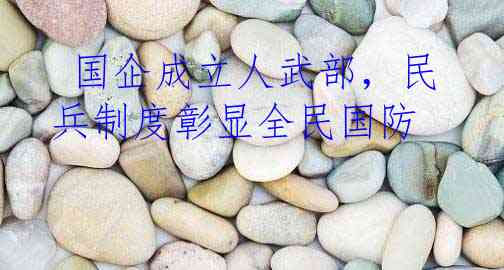  国企成立人武部，民兵制度彰显全民国防