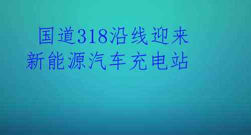  国道318沿线迎来新能源汽车充电站