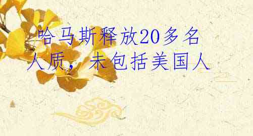  哈马斯释放20多名人质，未包括美国人