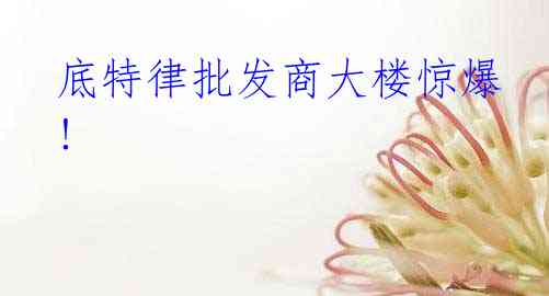 底特律批发商大楼惊爆!