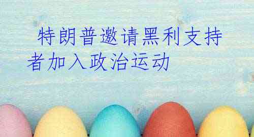  特朗普邀请黑利支持者加入政治运动