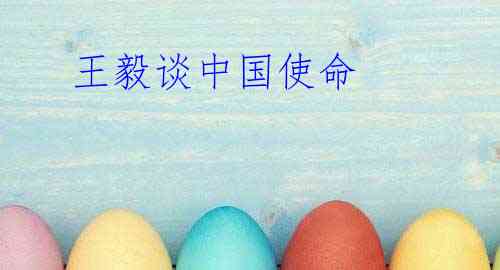  王毅谈中国使命