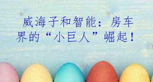  威海子和智能：房车界的“小巨人”崛起！